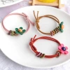 Factory direct sales of the popular new solid-color flower bow hair band in Korean style. Cute girls, elastic and won't damage hair details Picture